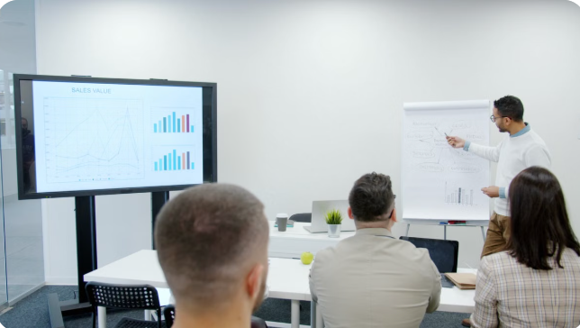 Analytics-Dashboard auf einem Bildschirm